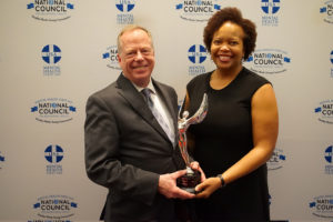 Carl Clark and Dawn Davenport at the 2018 Awards of Excellence ceremony.