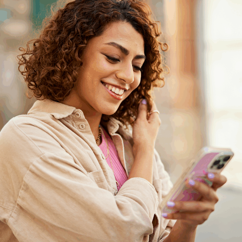 Google Reviews rttc May young latina woman on phone